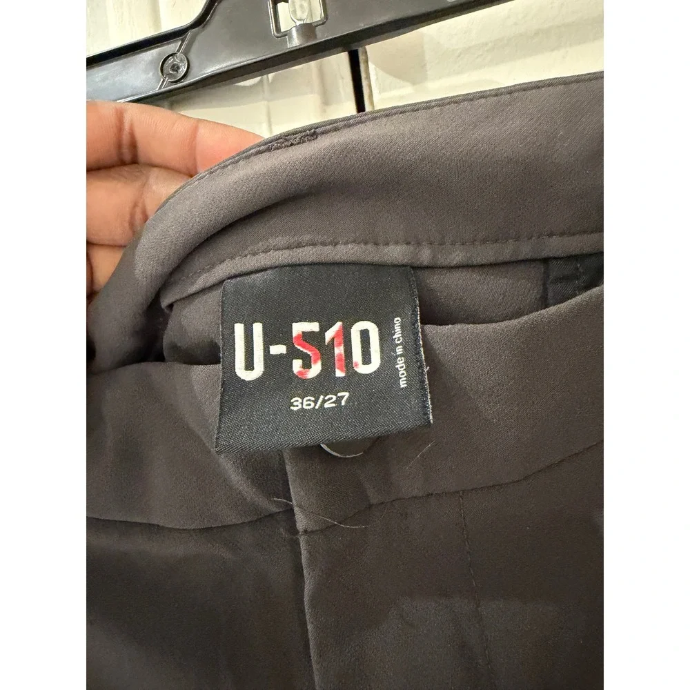 Under 5'10 Jon Performance Pants Charcoal Gray Mens 36/27 Chino Trousers